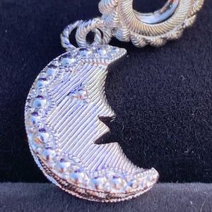 Judith Ripka Sterling Silver  Moon Pendant